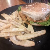 Vegan burger at Le Voyage in Coron