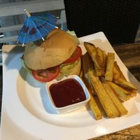 Vegan burger  at Le Voyage in Coron