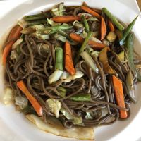 Soba noodle stir fry  at Le Voyage in Coron