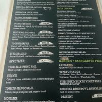 Menu at Le Voyage in Coron