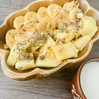 Granola bowl (pineapple and banana)  at Le Voyage in Coron