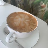 Latte with soya milk at Le Voyage in Coron