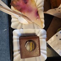 cheesecake and nougat square at Swing Kitchen - Georgenstraße in Berlin