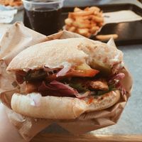 Smaller size burger! Super fresh.  at Swing Kitchen - Georgenstraße in Berlin