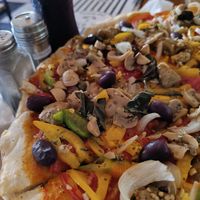 Vegan pizza at Pit Stop in Copacabana