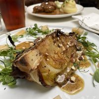 Grilled cabbage in mustard sauce and almonds   at Nomad in Stockholm