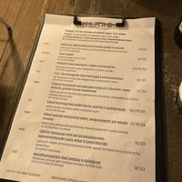 Menu with the 2 vegan options   at Nomad in Stockholm