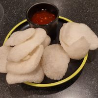 Vegan prawn crackers at YO! Sushi in Cardiff