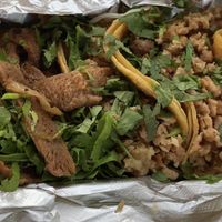 Fajita & Picadillo tacos at Nissi Vegan in Austin