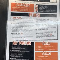 Menu at Nissi Vegan in Austin