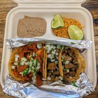 Taco plate. at Nissi Vegan in Austin