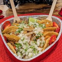 Valentine taco plate  at Nissi Vegan in Austin