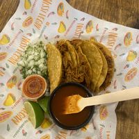 Birria tacos  at Nissi Vegan in Austin