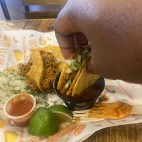 Birria dunk!  at Nissi Vegan in Austin