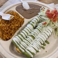 Flauta plate  at Nissi Vegan in Austin