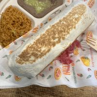 Burrito plate. This was my favorite   at Nissi Vegan in Austin