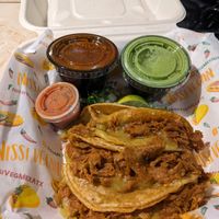 Birria tacos at Nissi Vegan in Austin