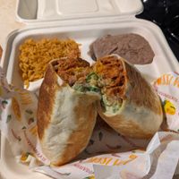 Burrito with Al Pastor at Nissi Vegan in Austin