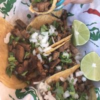 Carne Assad tacos at Nissi Vegan in Austin