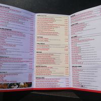 Menu at Dosa Park in Oxford