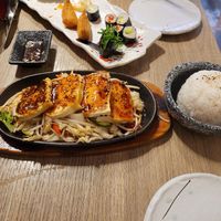 Tofu Steak and Sushi  at Takara in Dublin