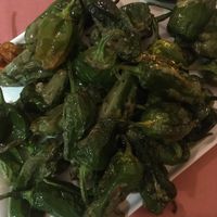 Fried green bell peppers at Taberna De Nino in Lanzarote