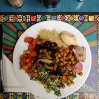 Lots of vegan choices at Disneyland - Agrabah Cafe in Chessy