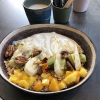 Coconut yogurt bowl at The Avocado Show in Brussels