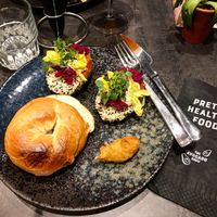 I can’t remember the name but it’s avocado filled with hummus   at The Avocado Show in Brussels