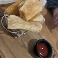 Yuca with ketchup   at The Open Kitchen in Monteverde