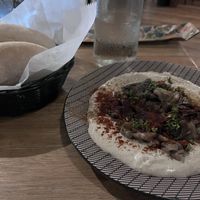 Hummus & mushrooms (5/5)  at The Open Kitchen in Monteverde