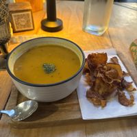 Orange soup   at The Open Kitchen in Monteverde