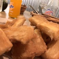 Yucca fries! Yum. at The Open Kitchen in Monteverde