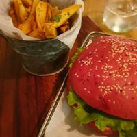 Vegan Burger at The Open Kitchen in Monteverde