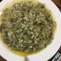 Rice with leek at Taverna Kissos in Athens