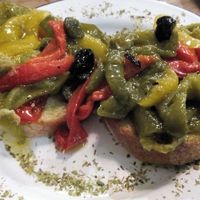 Peperoni bruschette at Rustico in Hastings