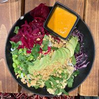 Peanut bowl with tempeh at A.VO.KA.DO in Malmo