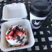 White chocolate mocha for coffee! With oat milk ✨ at Cinnaholic  in Knoxville