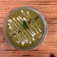 Brocoli and mint soup  at Sixta in Toulouse