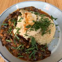 Feijoada: black beans, shiitake mushrooms, and quinoa at Sixta in Toulouse