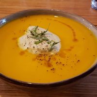 Apricot-carrot soup at Sixta in Toulouse