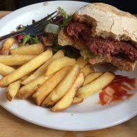 Vegan burger  at Heidi's Grasmere Lodge in Grasmere