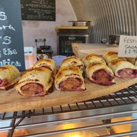 Christmas sausage rolls at Roots & Shoots Cafe in Bath