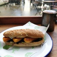 Fishless Fingers at Roots & Shoots Cafe in Bath