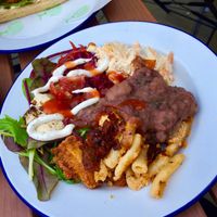 Taster plate at Roots & Shoots Cafe in Bath