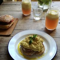 Tofu scramble at Roots & Shoots Cafe in Bath