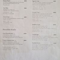 Menu at Salty Swami's in Hikkaduwa