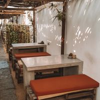 one of the seating areas  at Salty Swami's in Hikkaduwa