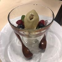 Pistachio and mango ice cream at Effe Terrattoria in Tokyo