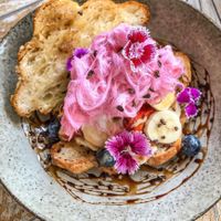 The unicorn breakfast at Rainbow Kitchen in Mullumbimby